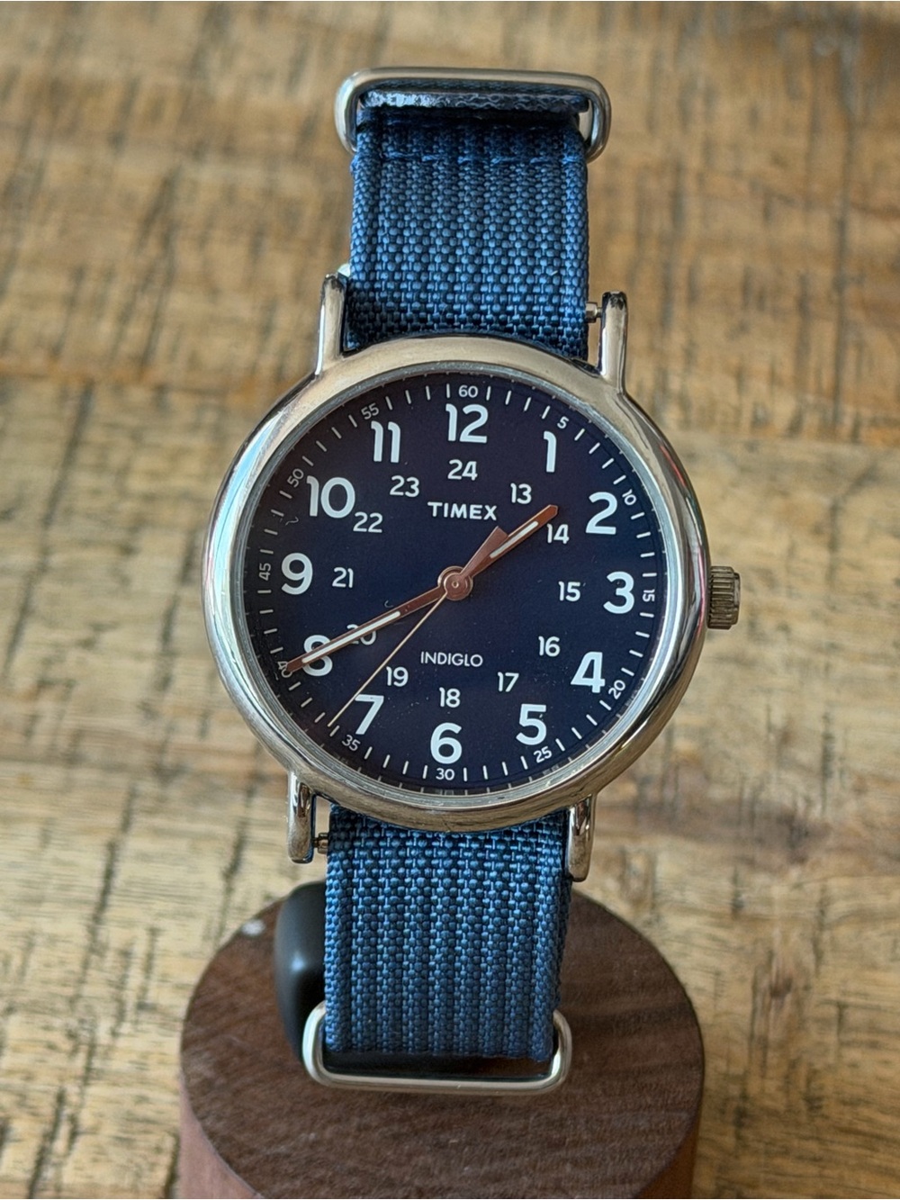 Vintage Timex Military Style Watch | Stainless Steel + New Strap (Indiglo Off)